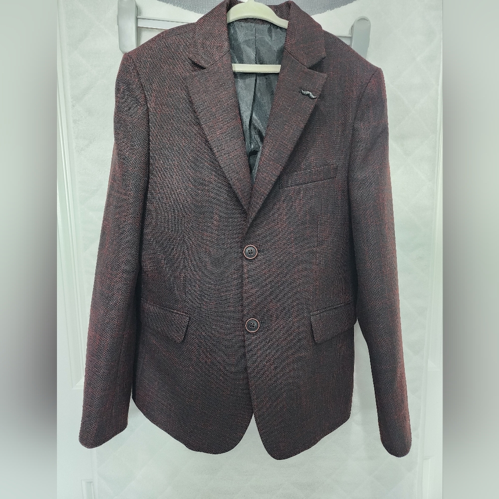 Moustache Bordeaux Sports Coat - Boys 10 - Picture 2 of 5